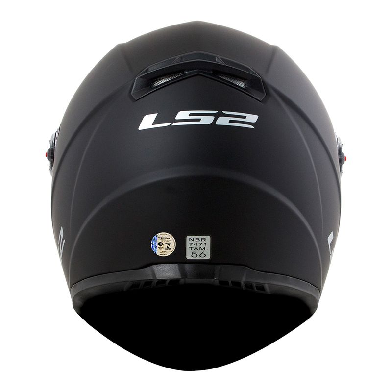 CAPACETE LS2 CLASSIC MONOCOLOR PRETO FOSCO