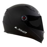 CAPACETE LS2 CLASSIC MONOCOLOR PRETO FOSCO