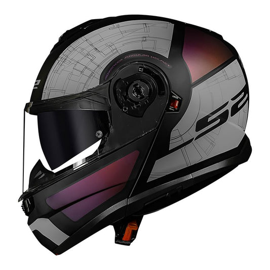 CAPACETE STROBE II ORION PRETO/ROXO FOSCO
